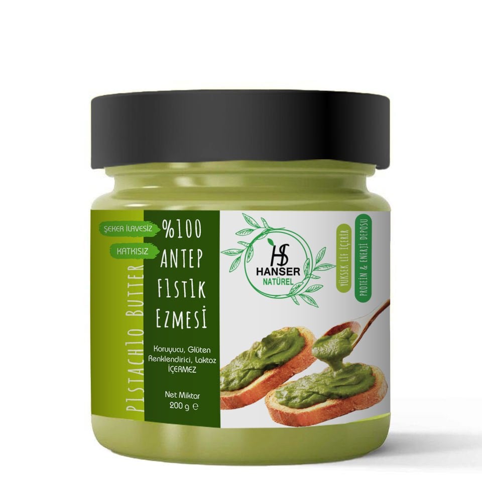 Hanser Natürel %100 Antep Fıstığı Ezmesi 200g