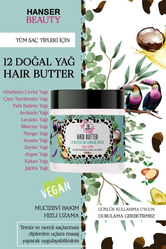 Hanser Beauty Hair Butter Saç Bakım Yağı 210 ML