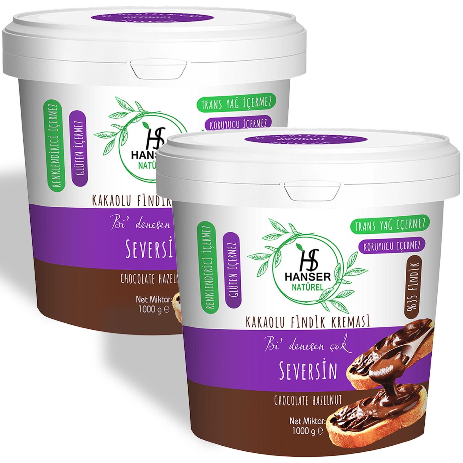 Seversin Kakaolu Fındık Kreması 2 Kg (1000G x2)