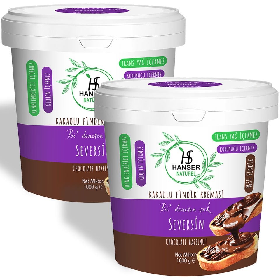Seversin Kakaolu Fındık Kreması 2 Kg (1000G x2)