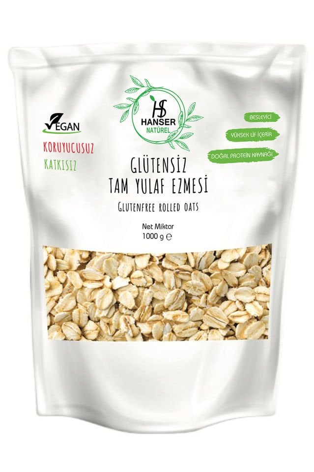 Hanser Natürel 1 Kg Glütensiz Yulaf Ezmesi
