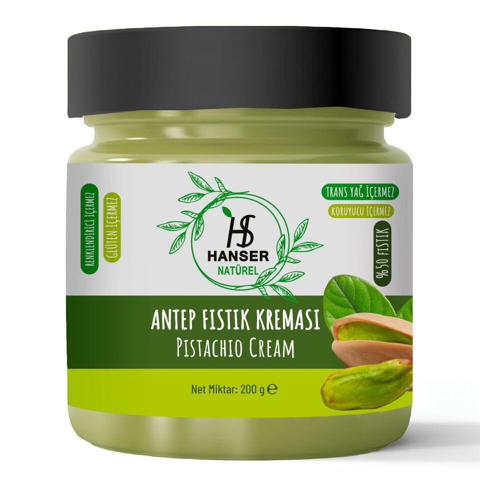 Hanser Natürel Antep Fıstık Kreması 200g